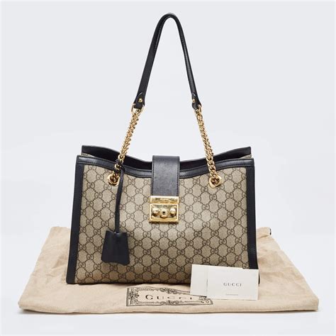 gucci medium blooms padlock blue|GG Supreme Canvas Padlock Medium Shoulder Bag.